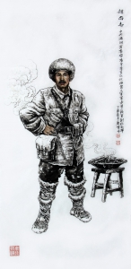 缅怀英烈 辽宁本溪农民绘制抗联英雄绣像 - 中国在线