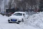 暴雪困扰早高峰 行人迎雪上班（组图） - 辽宁频道